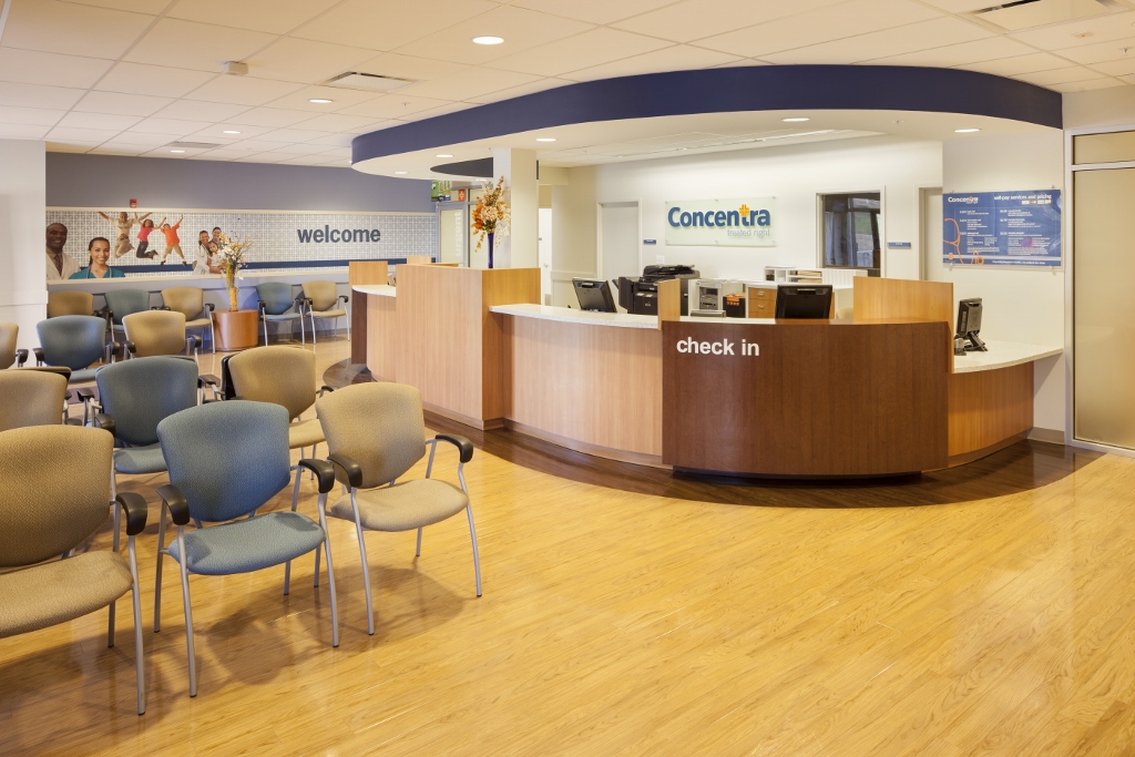 Concentra Urgent Care lobby Timonium, MD The Group